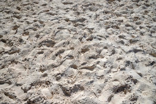 White tropical sand beach. The fine sand on the beach. Sand surface