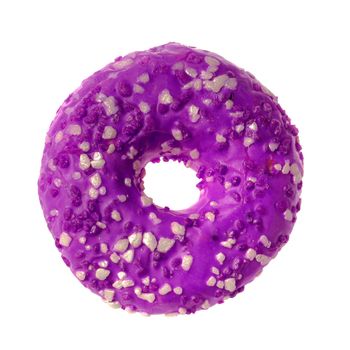 One appetizing American donut, on white background isolated
