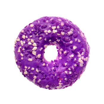 One appetizing American donut, on white background isolated