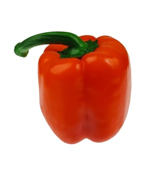 ripe sweet red pepper, on a white background