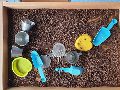 Close-up of roasted and aromatic coffee beans. Great flavor and aroma