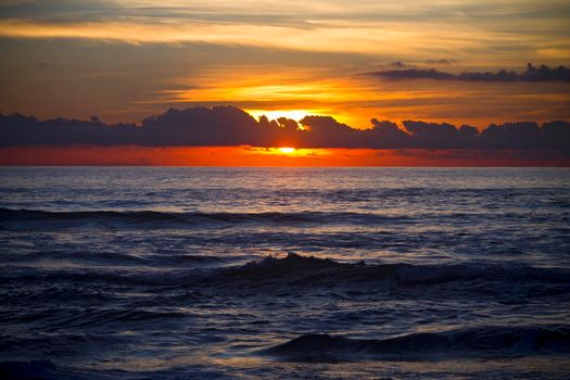 Mediterranean sea at sunset