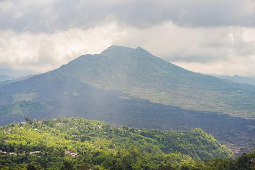 Landscape of Batur volcano on Bali island, Indonesia.