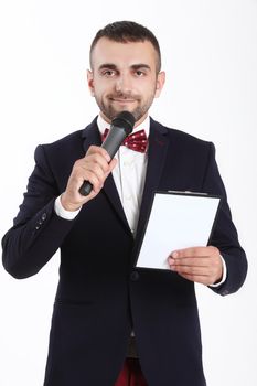 white bowtie isolated