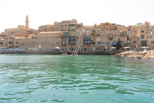 Jaffa old city and sea port. Panoramic view. High quality photo