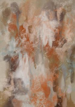 Art, oil painting, modern abstraction in a minimalist style. The brush strokes are beige and orange brown. A picture for the design of a stylish and fashionable interior.