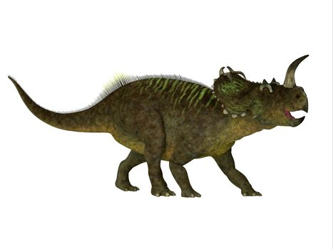 Centrosaurus was a herbivorous beaked dinosaur that lived in Canada during the Cretaceous Period.
