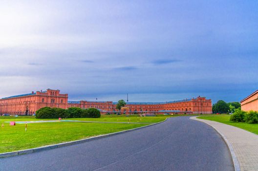 The Military Historical Museum of Artillery, Engineers and Signal Corps or Artillery Museum building in the Kronverk crownwork of Peter and Paul Fortress, Saint Petersburg Leningrad city, Russia