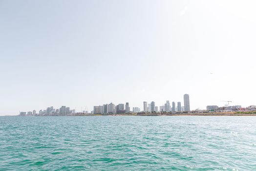 View of Tel Aviv skyline from Jaffa port. High quality photo