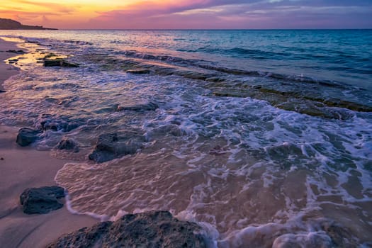 An incredible feeling at the shore of the Atlantic ocean in anticipation of sunset, Cuba