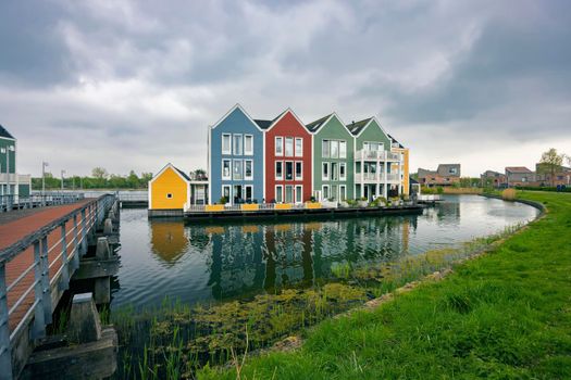 Modern residential architecture in Houten, The Netherlands