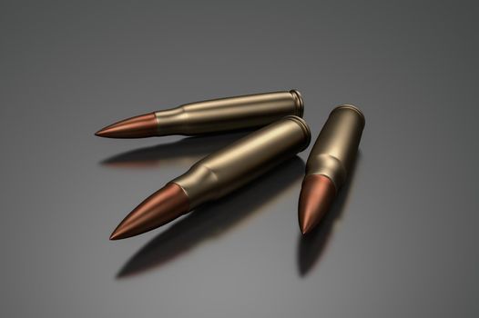 3D models of live ammunition from large-caliber rifles