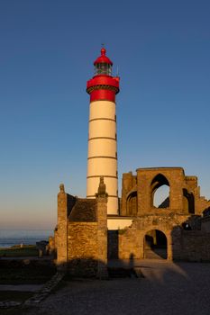 Saint-Mathieu Lighthouse, Pointe Saint-Mathieu in Plougonvelin, Finistere, France