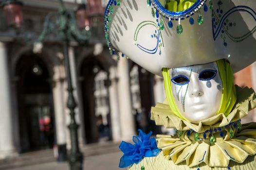 VENICE, ITALY - Febrary 21 2020: The masks of the Venice carnival 2020