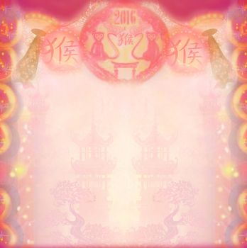 Happy Chinese New year 2016 : year of the monkey