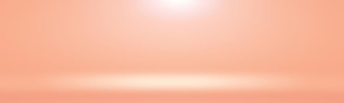 abstract blur of pastel beautiful peach pink color sky warm tone background for design as banner,slide show or others.