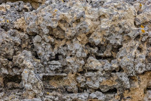The texture of the sea coast rocks on a day view. Abstract background for design.