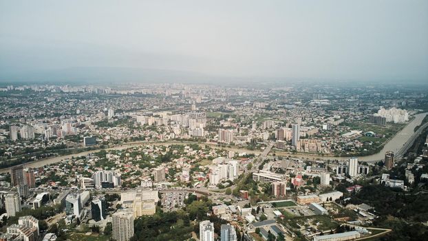 Aerial view of Krtsanisi district of Tbilisi. High quality photo