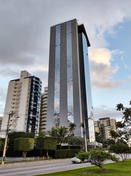 São José dos Campos, São Paulo, Brazil, April 29, 2021, Modern architecture building on Avenida Cassiano Ricardo.