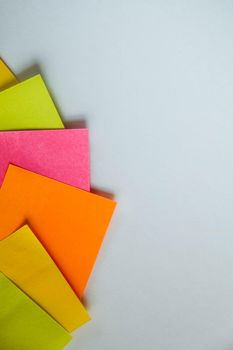 Colorful sticky notes on white