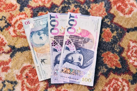 Georgian national currency is Lari. Georgian Money. High-quality photo