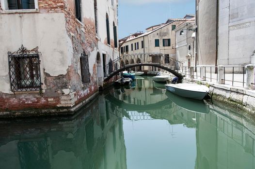 Characteristic bridge over one of the Venetian canals