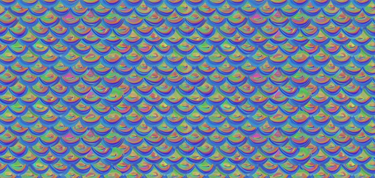 The banner is a horizontal pattern. Blue scales of a fish or a mermaid. With a mother-of-pearl effect.
