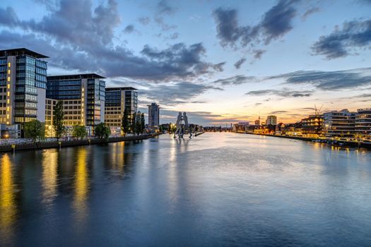 The river Spree in Berlin after sunset