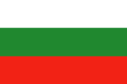 The white green red flag of Bulgaria, format jpeg.