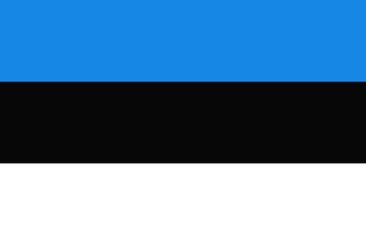 The blue, black and white flag of Estonia, format jpeg.