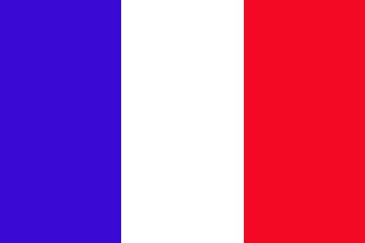 The blue and white and red flag of France., format jpeg.