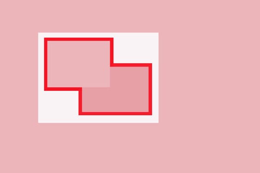 Three different rectangles on a pink background, format jpeg.