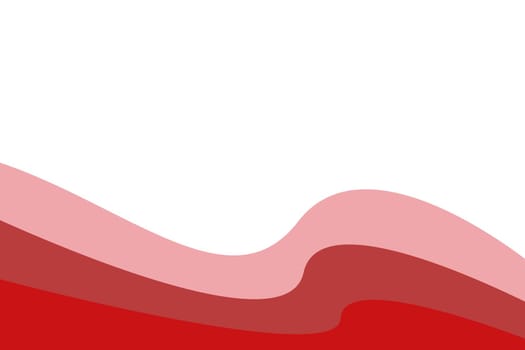 Waves on white background in three colours of red, format jpeg.