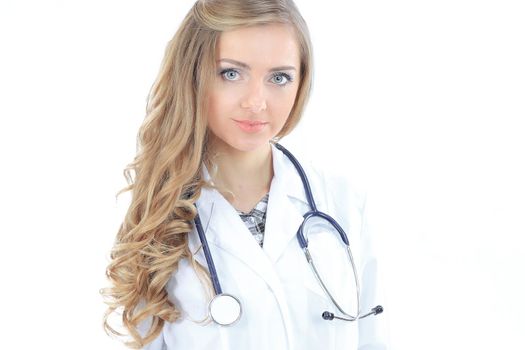 portrait of a pediatrician .isolated on white