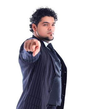 concept of success in business.competent businessman.business partner. on white background. photo with empty place for text