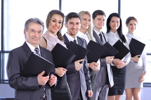 close up.boss and successful business team.