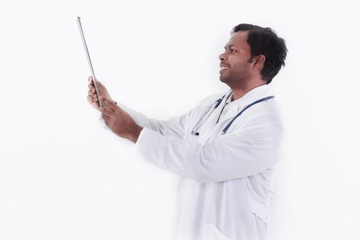 Doctor working in hospital writing a prescription, Healthcare and medical conceptphoto with copy space.