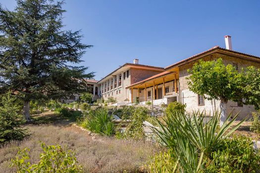 The courtyard of a monastery of Saint Athanasius, Bulgaria. The oldest active monastery in Europe