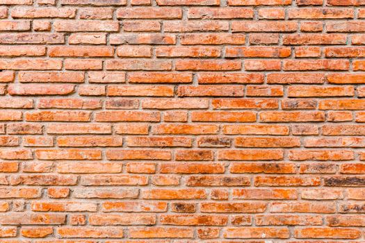 The Old red brick wall background texture close up