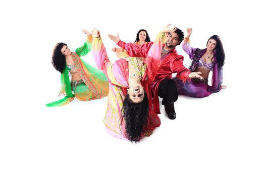 Gypsy dance.a dance show.the national costume.ethnic culture.the photo with blank space for text