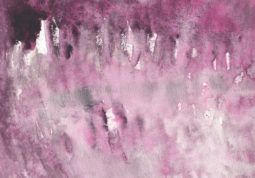 Abstract purple watercolor background. Hand drawn illustration. Artistic background.