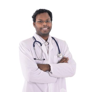 portrait of a successful therapist .isolated on a white background.photo with copy space