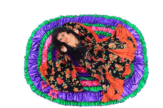 Gypsy dance.a dance show.the national costume.ethnic culture.the photo with blank space for text