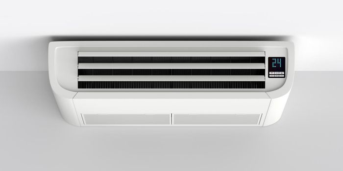 Ceiling mounted air conditioner, front view