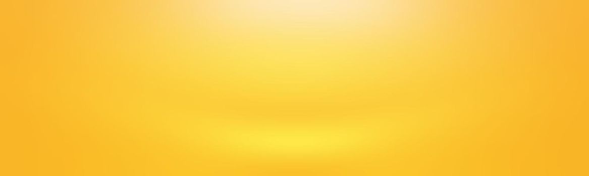 Abstract solid of shining yellow gradient studio wall room background