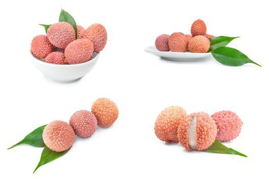 Collage of litchi