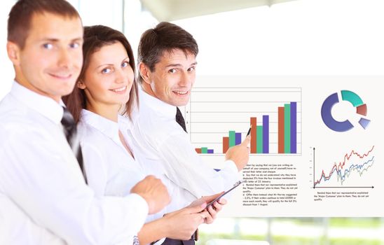 Business team discussing a project