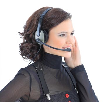Beautiful girl with headphones.