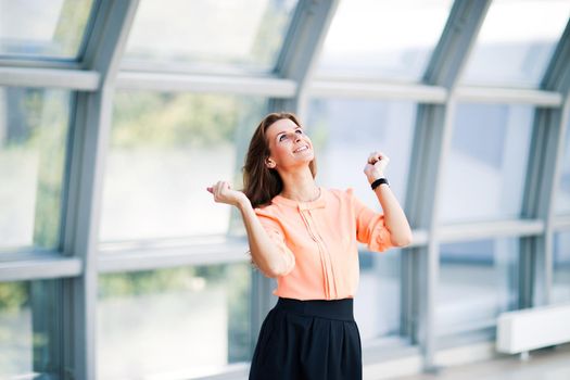 Beautiful business woman in the office.