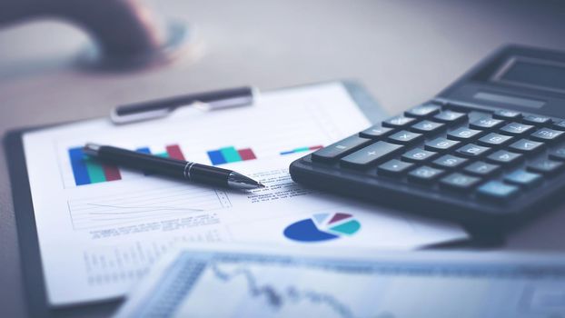 financial analysis on workplace businessman